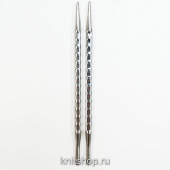 Спицы разъемные 5,5мм с квадратным кончиком металл AddiNovel Lace Long стандартные