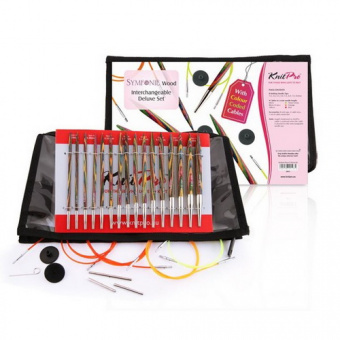 Набор Deluxe Set съемных спиц Simfonie со сменными лесками, дерево, многоцветн, 8 видов спиц